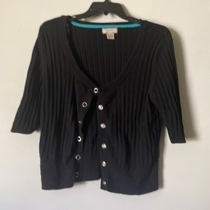 Black cropped cardigan